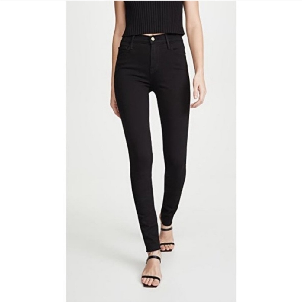 FRAME Denim Forever Karlie Skinny Jeans Film Noir Black